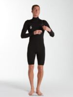 Z0ZR08643 Black Men Modulator 2/2mm Long Sleeve Springsuit Volcom Clothing - Image 24