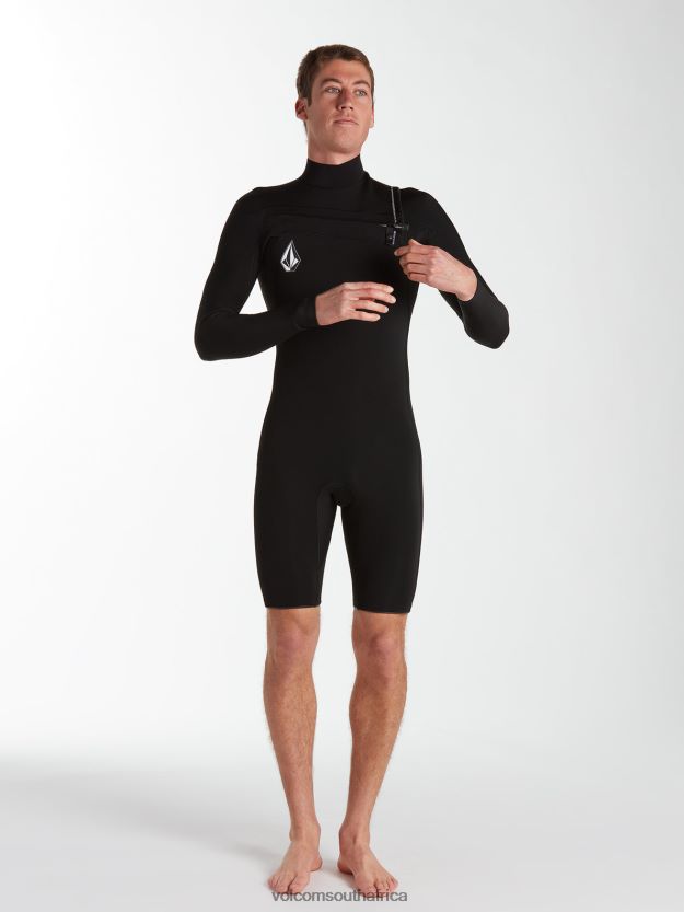 Z0ZR08643 Black Men Modulator 2/2mm Long Sleeve Springsuit Volcom Clothing - Image 24