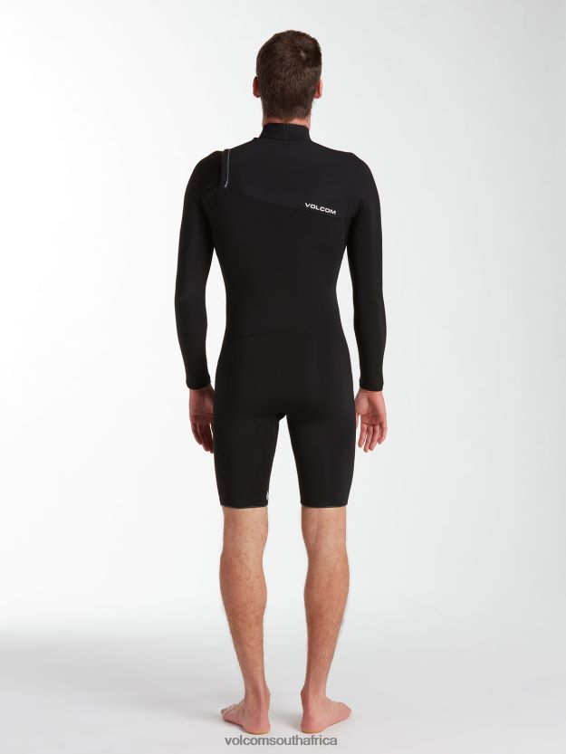 Z0ZR08643 Black Men Modulator 2/2mm Long Sleeve Springsuit Volcom Clothing - Image 4