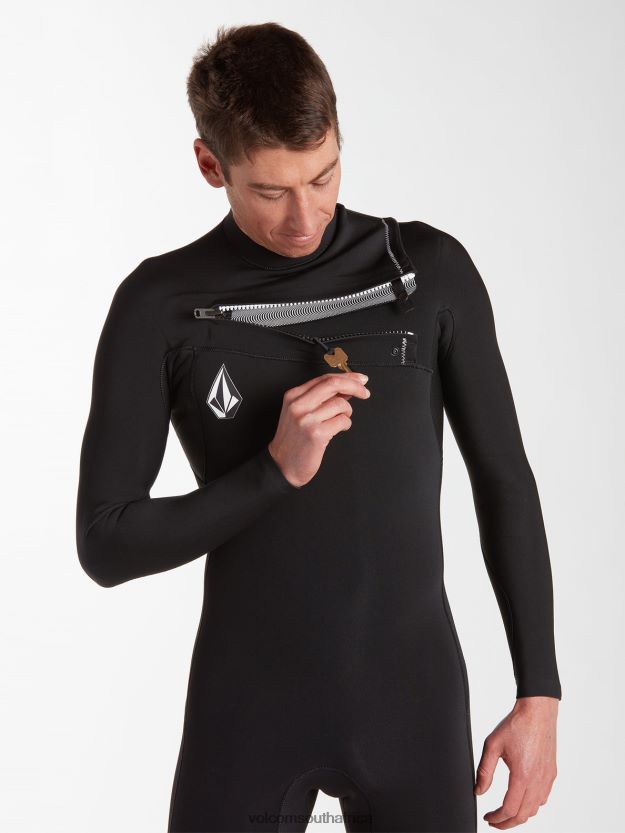 Z0ZR08643 Black Men Modulator 2/2mm Long Sleeve Springsuit Volcom Clothing - Image 8