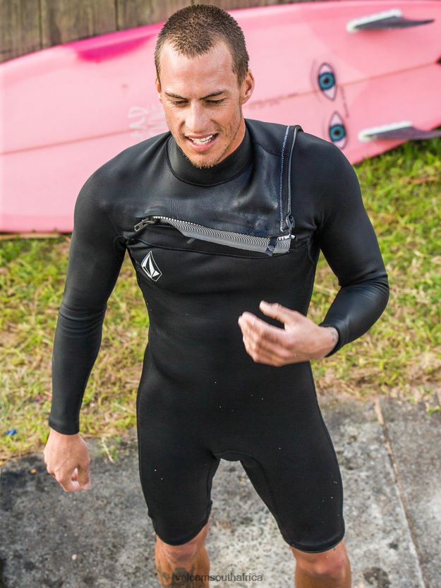 Z0ZR08643 Black Men Modulator 2/2mm Long Sleeve Springsuit Volcom Clothing - Image 1
