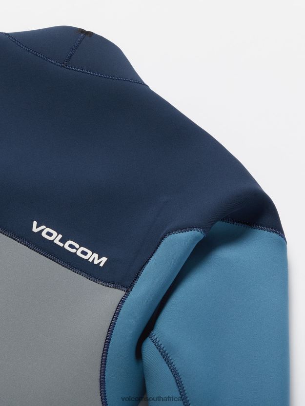 Z0ZR08644 Cruzer Blue Men Modulator 4/3mm Chest Zip Fullsuit Volcom Clothing - Image 5