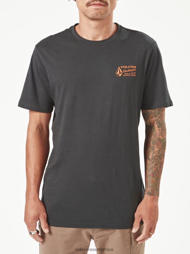 Z0ZR0864 Black Men Workwear Short Sleeve Tee Volcom Clothing - Image 18