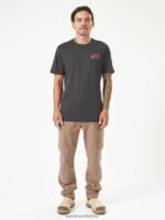 Z0ZR0864 Black Men Workwear Short Sleeve Tee Volcom Clothing - Image 6