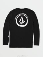 Z0ZR08650 Black Men Taunt Long Sleeve Shirt Volcom Clothing - Image 2