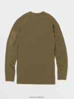 Z0ZR08653 Military Men Lido Solid Long Sleeve Shirt Volcom Clothing - Image 3