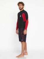 Z0ZR08654 Black Men Surf Vitals Jack Robinson 2MM UPF 50 Wetsuit Jacket Volcom Clothing - Image 13