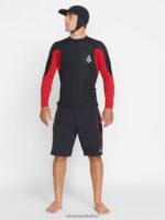 Z0ZR08654 Black Men Surf Vitals Jack Robinson 2MM UPF 50 Wetsuit Jacket Volcom Clothing - Image 18