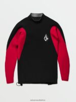 Z0ZR08654 Black Men Surf Vitals Jack Robinson 2MM UPF 50 Wetsuit Jacket Volcom Clothing - Image 5