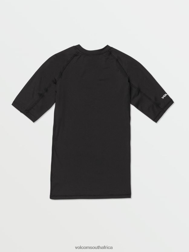 Z0ZR08657 Black Men Lido Solid Short Sleeve Shirt Volcom Clothing - Image 2