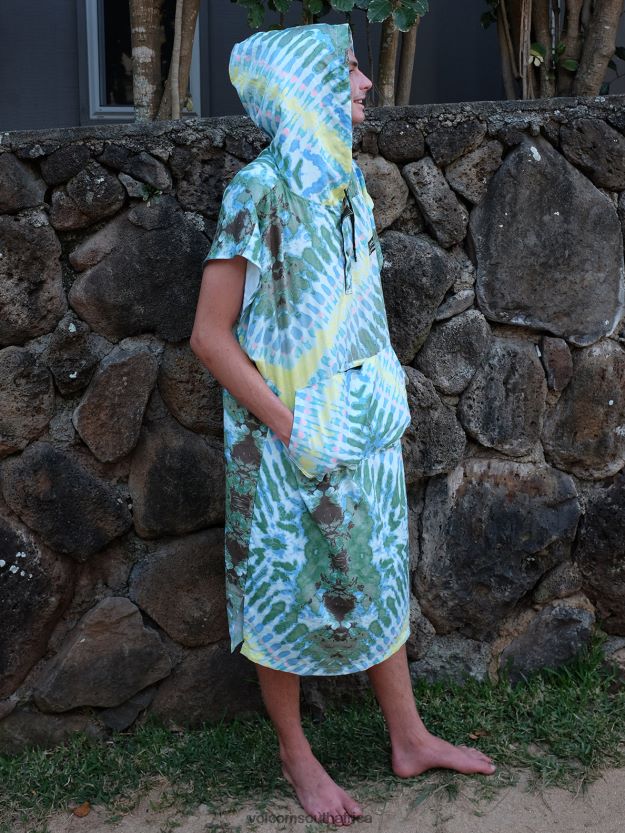 Z0ZR08665 Tie Dye Men Packable Beach Poncho Volcom x Matador Surf - Image 9
