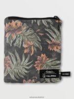 Z0ZR08686 Rinsed Black Men Matador Packable Towel Poncho Volcom Surf - Image 4