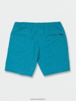 Z0ZR08746 Ocean Teal Unisex Understoned Hybrid Shorts Volcom Outdoor - Image 2