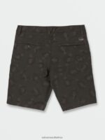 Z0ZR08750 Rinsed Black Unisex Mix Frickin Cross Shred Shorts Volcom Outdoor - Image 2