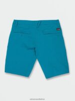 Z0ZR08752 Ocean Teal Unisex Slub Frickin Cross Shred Shorts Volcom Outdoor - Image 2