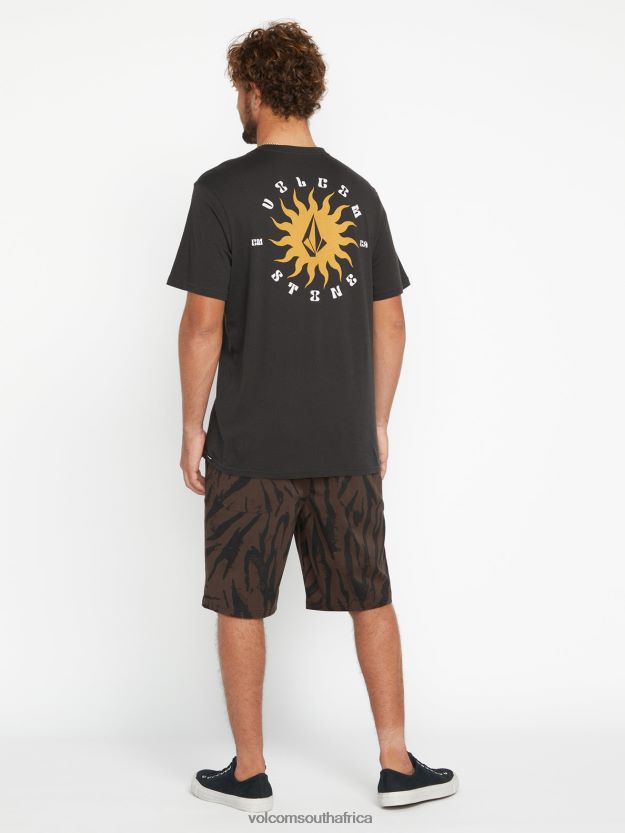 Z0ZR08753 Vintage Black Unisex Farm to Yarn Rayz Short Sleeve Tee Volcom Outdoor - Image 2