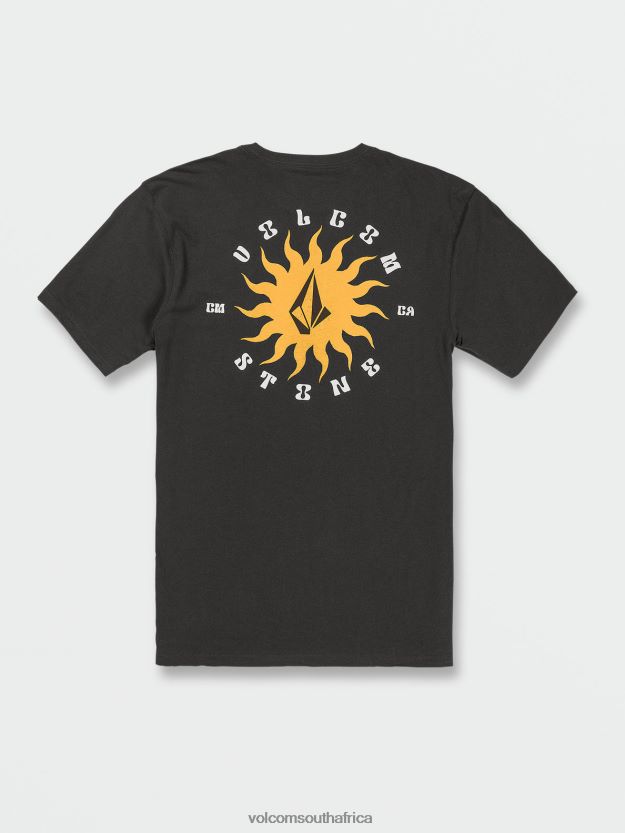 Z0ZR08753 Vintage Black Unisex Farm to Yarn Rayz Short Sleeve Tee Volcom Outdoor - Image 11