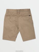 Z0ZR08763 Khaki Unisex Frickin Chino Shorts Volcom Outdoor - Image 2
