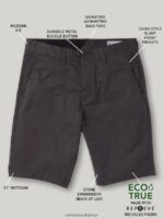 Z0ZR08765 Charcoal Heather Unisex Frickin Modern Stretch Shorts Volcom Outdoor - Image 12