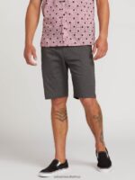 Z0ZR08765 Charcoal Heather Unisex Frickin Modern Stretch Shorts Volcom Outdoor - Image 3