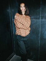 Z0ZR08773 Clay Women Plaid To Meet U Long Sleeve Shirt Volcom Clothing - Image 4