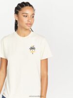 Z0ZR08776 Cloud Women Lock It Up Short Sleeve Tee Volcom Clothing - Image 5