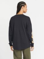 Z0ZR08780 Black Women Werkin Doubles Long Sleeve Shirt Volcom Clothing - Image 2