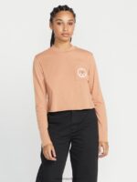 Z0ZR08790 Clay Women Pocket Dial Long Sleeve Shirt Volcom Clothing - Image 2