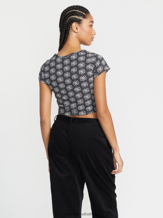 Z0ZR08798 Black Women Daisie Babie Short Sleeve Shirt Volcom Clothing - Image 3