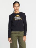 Z0ZR08801 Black Women Thermality Long Sleeve Shirt Volcom Clothing
