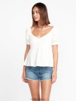 Z0ZR08804 Star White Women A Full Out Top Volcom Clothing - Image 6