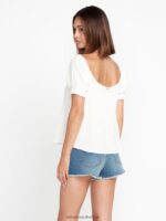 Z0ZR08804 Star White Women A Full Out Top Volcom Clothing - Image 8