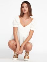 Z0ZR08804 Star White Women A Full Out Top Volcom Clothing - Image 10