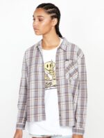 Z0ZR08809 Plaid Women Plaid To Meet U Long Sleeve Shirt Volcom Clothing - Image 9