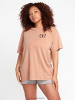 Z0ZR08810 Clay Women Stones Throw Short Sleeve Tee Volcom Clothing - Image 4