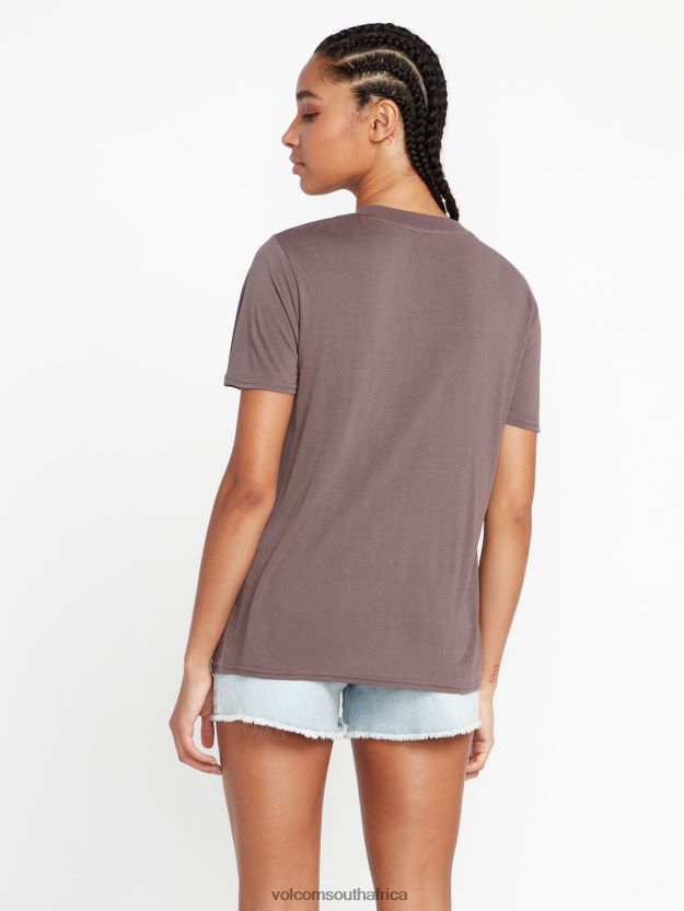 Z0ZR08815 Slate Grey Women Tern N Bern Short Sleeve Shirt Volcom Clothing - Image 2