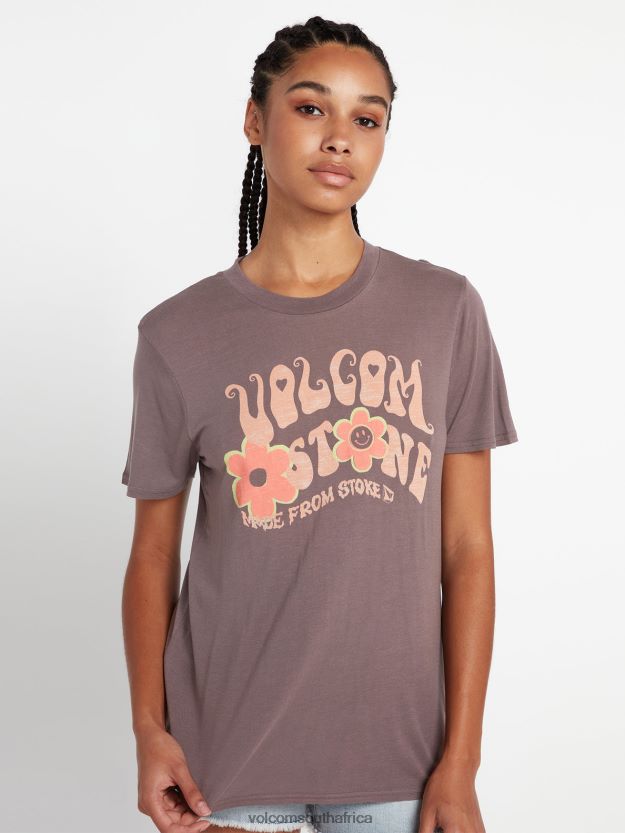 Z0ZR08815 Slate Grey Women Tern N Bern Short Sleeve Shirt Volcom Clothing - Image 4