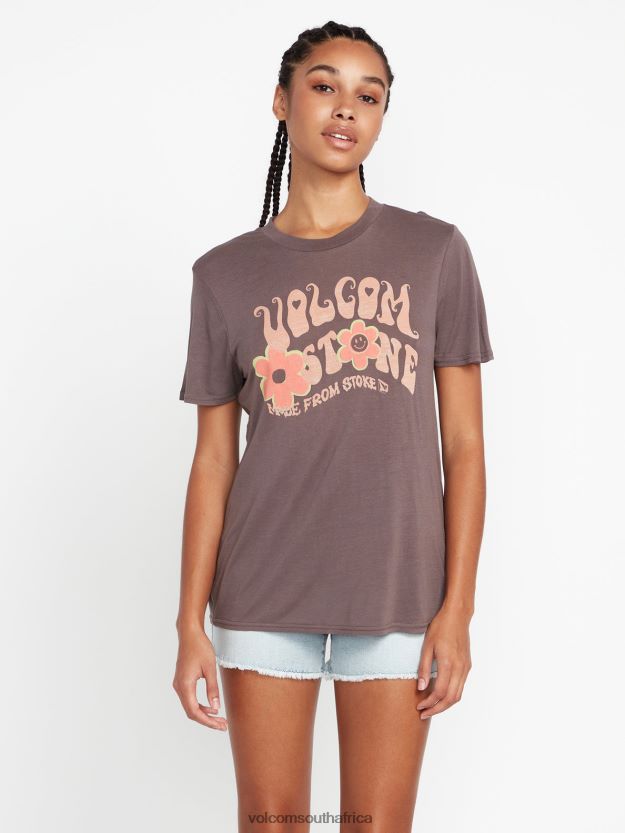 Z0ZR08815 Slate Grey Women Tern N Bern Short Sleeve Shirt Volcom Clothing - Image 1