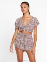 Z0ZR08816 Slate Grey Women Retrospectacle Top Volcom Clothing - Image 8