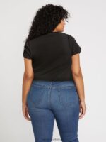 Z0ZR08823 Black Women One of Each Baby Tee Plus Size Volcom Clothing - Image 12