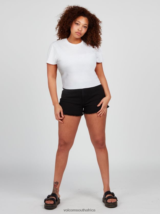 Z0ZR08825 White Women One Of Each Baby Short Sleeve Tee Volcom Clothing - Image 6