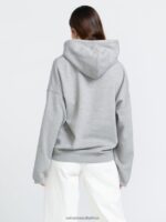 Z0ZR08830 Heather Grey Women Stone Heart II Hoodie Volcom Clothing - Image 2