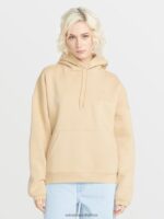 Z0ZR08832 Khaki Women Stone Heart II Hoodie Volcom Clothing - Image 5