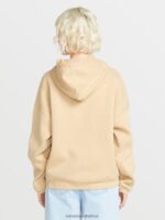 Z0ZR08832 Khaki Women Stone Heart II Hoodie Volcom Clothing - Image 6