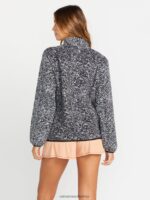 Z0ZR08833 Cloud Women Pheelin It Mock Neck Pullover Sweatshirt Volcom Clothing - Image 3
