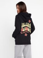 Z0ZR08846 Black Women Truly Deal Hoodie Volcom Clothing - Image 2