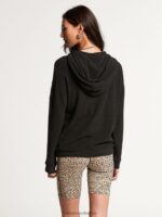 Z0ZR08849 Black Women Lived in Lounge Zip Jacket Volcom Clothing - Image 2