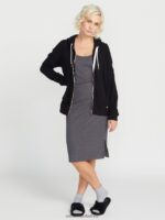 Z0ZR08849 Black Women Lived in Lounge Zip Jacket Volcom Clothing - Image 8