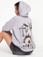 Z0ZR08854 Moonbeam Women Truly Stoked Boyfriend Pullover Sweatshirt Volcom Clothing - Image 13