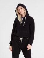 Z0ZR08856 Black Women Lived In Lounge Hoodie Volcom Clothing - Image 5
